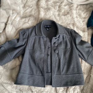 Cropped Blazer Medium Grey cute!